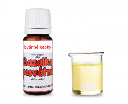 Bazalka posvátná - 100 % přírodní silice - esenciální (éterický) olej 10 ml 